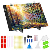 STORTOP LED Light Pad for Diamond Painting, USB Powered Light Board Kit, Adjustable Brightness with Detachable Stand and Clips (A4+Tools)