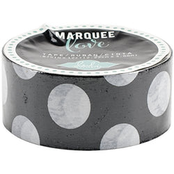 American Crafts 369802 Polka Dot Washi Tape, 7/8/12', Black