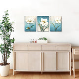 Bathroom Wall Decor Canvas Wall Art 3 Panel Oil Painting Picture for Living Room Wall Decor Painting Wood Frame Stretched Easy To Hang 12x16Inchesx3Pcs