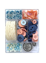 Royal Celebration - Craft Embellishment Kit Includes Buttons, Metal Charms, Sequins, Seed Beads,