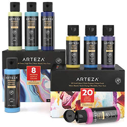 Arteza Acrylic Pouring Paint Set and Craft Acrylic Paint