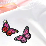 PGMJ 40pcs Embroidery Applique Patches Rose Flowers Butterfly Sunflowers Iron On Patches For