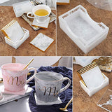 Coaster Resin Molds, 4PCS Square Coaster Molds with Coaster Storage Box Mold, Epoxy Resin Molds Set for Making Resin Coasters Crafts, Cups Mats, Home Decoration