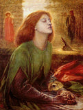 kunst für alle Canvas Print: Dante Charles Gabriel Rossetti Beata Beatrix Fine Art Print, Canvas on Stretcher, Ready to Hang Wall Picture, 19.7x25.6 inch / 50x65 cm