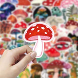 Mushroom Stickers,50 PCS Vinyl Waterproof Stickers for Laptop,Skateboard,Water Bottles,Computer,Phone,Guitar,Bat Stickers for Kids Adult