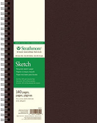 Strathmore STR-458-9 Black Sketch Book, 9 by 12"