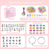 YALFEN Jewelry Making Kit for Girls, 183PCS Charm Bracelet Making Kit Girls Beads Necklace DIY Kit，Mermaid Crafts Gifts Set with Beads and Charms for Girls 5 6 7 8-12