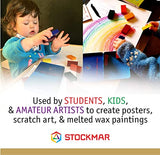 Stockmar Beeswax Stick Crayons - Set of 12 Jumbo Crayons -Non Toxic, Beeswax Crayons For Toddlers, Kids -Waldorf Homeschool -Waldorf Art Supplies- Includes Storage Box