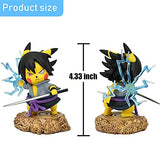 Sasuke Cosplay Pikachu Action Figure Naruto Cosplay Pokemon Figurine Anime Toy Collectibles Statue Gift (Sasuke)