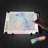 Mlife Diamond Painting A4 LED Light Pad Kit - Diamond Art Light Board with 32PCS 5D Painting Tools, Apply to Full Drill & Partial Drill 5D Diamond Painting with Detachable Stand and Clips