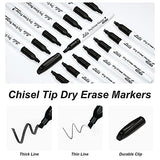 Dry Erase Markers, Lelix 42 Pack Black Dry Erase Markers Chisel Tip,Dry Erase Markers Bulk,Whiteboard Markers for School, Office Supplies, Perfect for Writing on White Board, Mirror,Calender