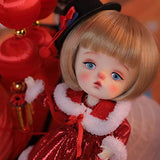 MEESock 1/8 Cute Mini BJD Doll 17.7CM 6.96inch Ball Jointed SD Dolls Cosplay Doll, with Fine Clothes Shoes Wig Makeup, New Year Gift for Child Girl