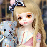 1/4 42cm BJD Resin Doll 16.53in Princess SD Doll Full Set with Fashion Clothes + Soft Wig + 3D Eyes + Exquisite Make-up, Ball Jointde Doll for Girl Gift