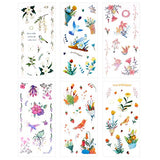 MEIEST Watercolor Birds and Flowers Stickers Set(18 Sheets) - Decorative Sticker for Scrapbooking, Kid DIY Arts Crafts, Album, Bullet Journaling, Junk Journal, Planners, Calendars and Notebook