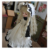通用 Doll Clothes Black Color Court Dress BJD Dress + Hair Band for 1/6 1/4 1/3 BJD SD Doll Blyth Doll Accessories BJD Dress