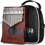 Kalimba 17 Keys Thumb Piano, Portable 17 Tone Mbira Musical instrument, Premium Rosewood Body Ore Metal Tines Finger Piano, Unique Gift Birthday Gift Idea for Kids Adult Beginners & Professional