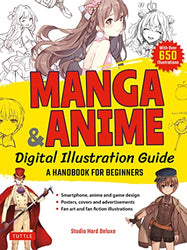 Manga & Anime Digital Illustration Guide: A Handbook for Beginners (with 650 illustrations)