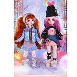 Xin Yan 1/6 Sd Doll Cute Bjd Dolls Lucky Sd Doll Fairy Dolls 11inch Ball Jointed Doll, Stylish Doll Clothes, Wig, Doll Accessories, Anime Doll for New Year's Gifts (Color : Dora)