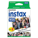Fujifilm Instax Link Wide Printer Ash White + Fuji Wide Twin Pack Instant Film + Cloth