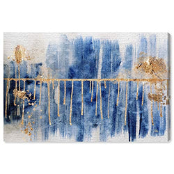 The Oliver Gal Artist Co. Abstract Wall Art Canvas Prints 'Path Home Décor, 24" x 16", Blue, Gold