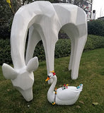 Garden Statues Outdoor,Swan Garden Sculptures & Statues,Funny Outdoor Statues,Garden Decor for Outside,Garden Statues and Figurines Outdoors Decorations for Patio Lawn Home Office