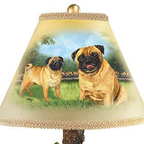 Pug Table Lamp with Linda Picken Art and Sculpted Base by The Bradford Exchange