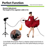 Mugast Studio Wind Hair Blower Stream Fan, Portable Photography Fan Blower Stage Special Effect Blowing Machine for Fashion Portrait Photo Shooting, Aluminum Alloy (Black)
