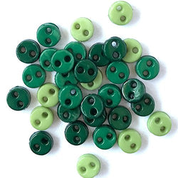 Buttons Galore Tiny Round Buttons - 120 Pieces - Rainforest - 3 Packs