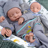 JIZHI Lifelike Reborn Baby Dolls Boys - 17-Inch Baby Soft Skin Realistic-Newborn Baby Dolls Full Body Vinyl Anatomically Correct Real Life Baby Dolls with Feeding Toy & Gift Box for Kids Age 3 +