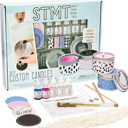 STMT DIY Custom, Create 2 Fragrant Candles, Candle Tins, Recipe Card, Sticker Labels, Wax Chips, Candle Wicks, Fragrance Droppers & Instruction Sheet Included, Assorted Colors