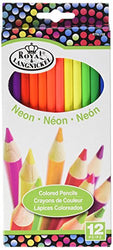 ROYAL BRUSH RTN-158 Neon Colored Pencils-12/Pkg