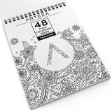 ARTEZA Adult Spiral Bound Coloring Book, 48 Pages, Perfect for Stress Relief