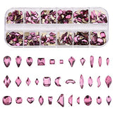 300pcs Violet Shape 3d Nail Decor Crystals Flatback Rhinestones Big Small Mix for Crafts Makeup Nails Art Accessories Set