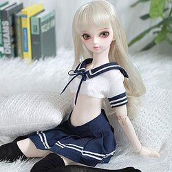 1/4 BJD Doll, SD Girl Doll 41Cm/16.1Inch Ball Jointed Dolls Female Body with Full Set Clothes Shoes Wig Makeup, Best Gift for Girls