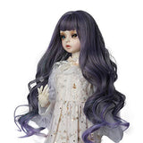 MUZIWIG 1/3 BJD SD Doll Hair Wig Girl Gift Heat Resistant Fiber Long Wave Doll Wig for 1/3 SD BJD Doll (01)