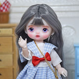 SISON BENNE 16cm BJD Doll 1/8 1/12 Mini SD Dolls Ball Jointed Doll DIY Toys with Full Set Clothes Shoes Wig Makeup,Best Gift for Girls (4#)