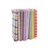 RayLineDo 10pcs 8 x 8 inches (20cmx20cm) Print Cotton Check Series Fabric Bundle Squares