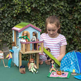Lottie Dollhouse By Lottie | Wooden Tree House For Lottie Dolls | Wooden Doll House Playset | Made With Real Wood | Painted In Bright Colours