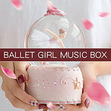 LOVE FOR YOU Gift Wrapped Ballet Dancer Music Box Color Changing LED Light Musical Snow Globe for Girls Women Mom Kids Daughter Wife Girlfriend Granddaughter Birthday (Snow Globe)
