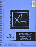 Canson XL Series Watercolor Textured Pad, Use with Paint Pencil Ink Charcoal Pastel and Acrylic,