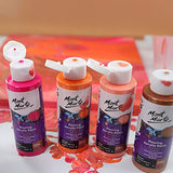 Mont Marte Premium Acrylic Pouring Paint Set, Coral, 4 x 4oz (120ml) Bottles, Pre-Mixed Acrylic Paint, Suitable for a Variety of Surfaces Including Stretched Canvas, Wood, MDF and Air Drying Clay.