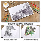 Sketchbook - Hardcover Sketch Pad, 8.5" x 11", Durable Sketch Book for Professional Kids, Adults, Artists and Amateurs, 68 lb/110 GSM, 58 Sheets, Use with Pens, Pencils, Sketching Stick