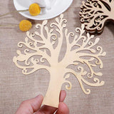 WINOMO Blank Wooden Tree Embellishments for DIY Crafts - 10pcs