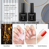 COSCELIA Clear Builder Gel for Nails Extension UV Gel Nail Polish Set with Base and Top Coat Nail Brush for Nail Strengthen Nail Art Supplies Manicure Kit