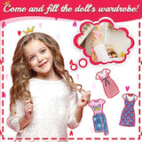 20 Pcs Doll Clothes and Accessories for Doll, 11.5 Inch Doll Outfit Collection Including 10 Fashion Dress Set 10 Pairs Shoes(Random Style), for Girls Birthday Gifts