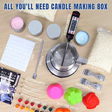 Fitinhot DIY Candle Making Kit with Wax Melter Electronic Plate, Full Set Candle Making Supplies Including Pouring Pot, Soy Wax, Thermometer for Adults and Beginners Craft Project