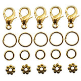 TOAOB Jewelery Making Starter Kits Gold Jump Ring Head Pins Eye Pins Earring Hook Findings