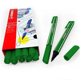 Stabilo PointMax Nylon Tip Fineliner Pens - 0.8mm - Pack of 10 - Green - 488/36