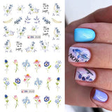 Flower Nail Art Stickers Summer Tulip Butterfly Nail Decals Spring Water Transfer Nail Design Stickers Floral Nail Art Supplies Water Nail Decals for Acrylic Nail Art Decoration 12 Sheets