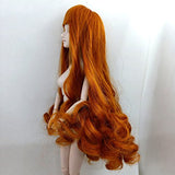 EVA BJD 4inch 5inch Toy Hair Wigs for 1/6 Barbie Doll Wigs & BJD Doll Wigs Flexible Accessory (Orange Red)